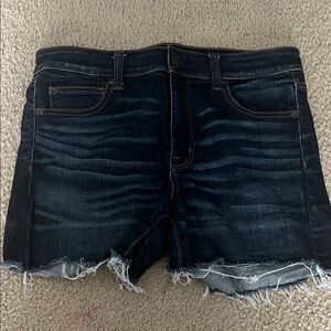 American Eagle Outfitters Blue Jean Shorts Distressed Hem